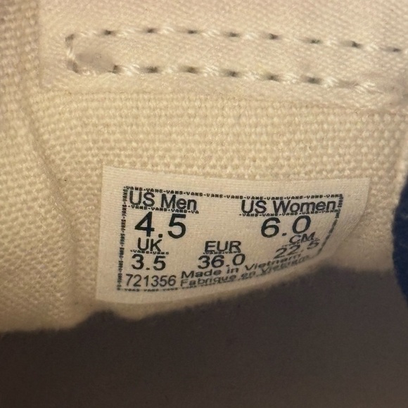 Vans Sk8-Hi Canvas Unisex Black / Beige Shoes Sz M 4.5 W 6 - Picture 7 of 13